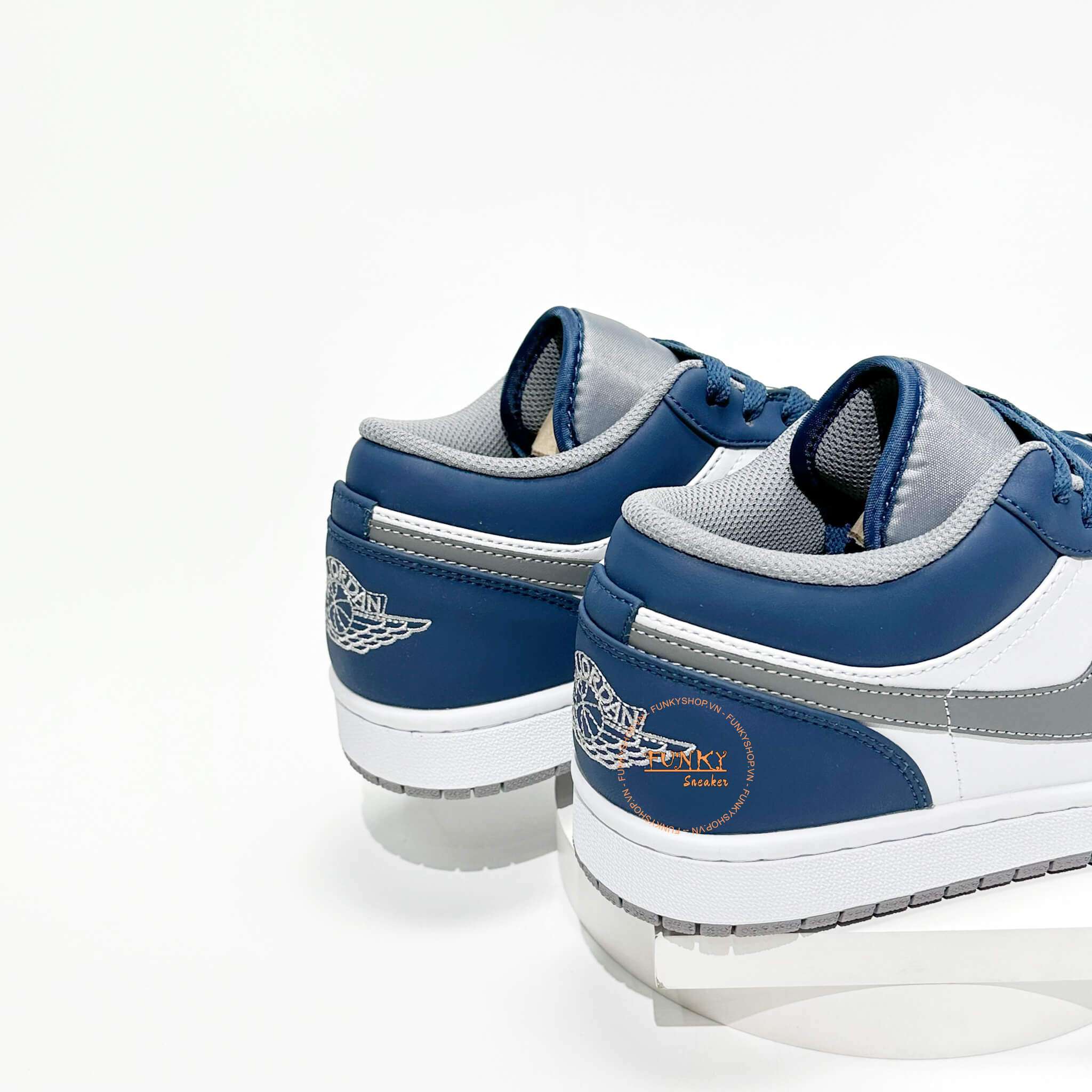 Giày Air Jordan 1 Low ‘True Blue Cement’ Like Auth