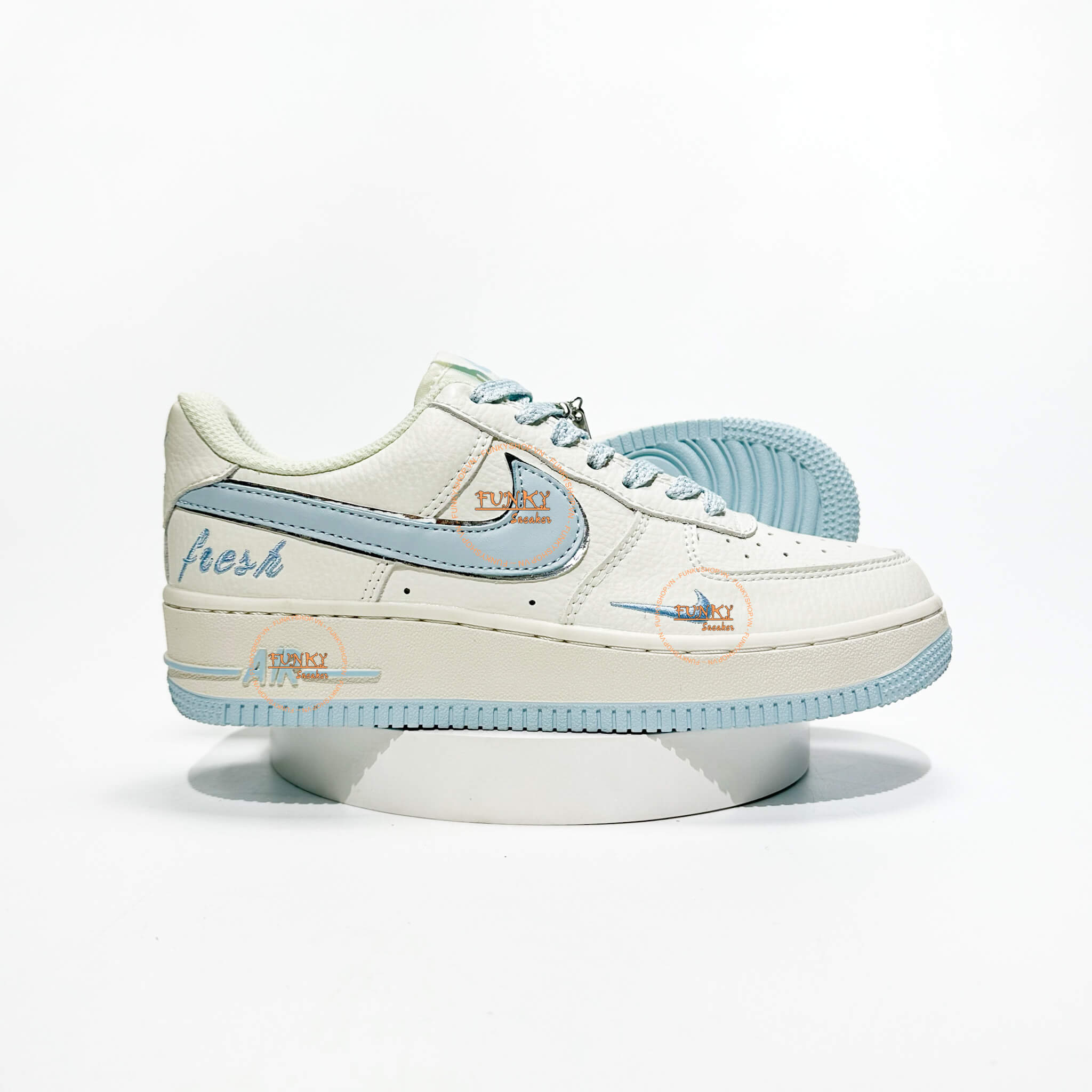 Giày N I K E Air Force 1 Fresh Phối Xanh Nước Biển Cao Cấp