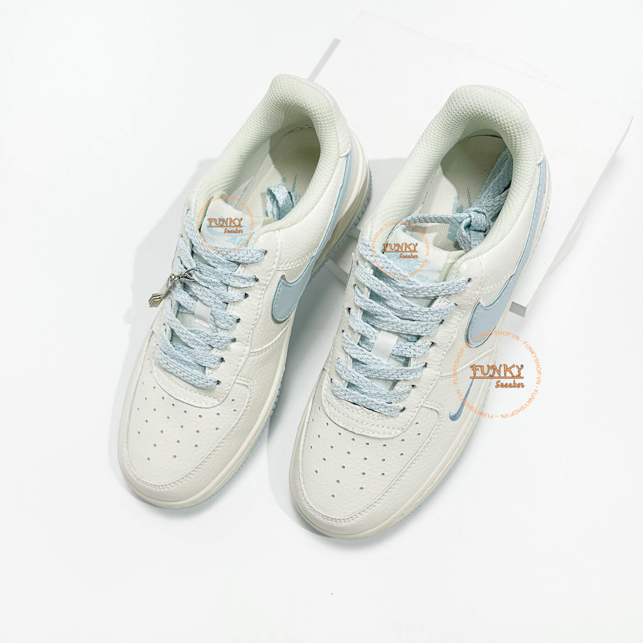 Giày N I K E Air Force 1 Fresh Phối Xanh Nước Biển Cao Cấp