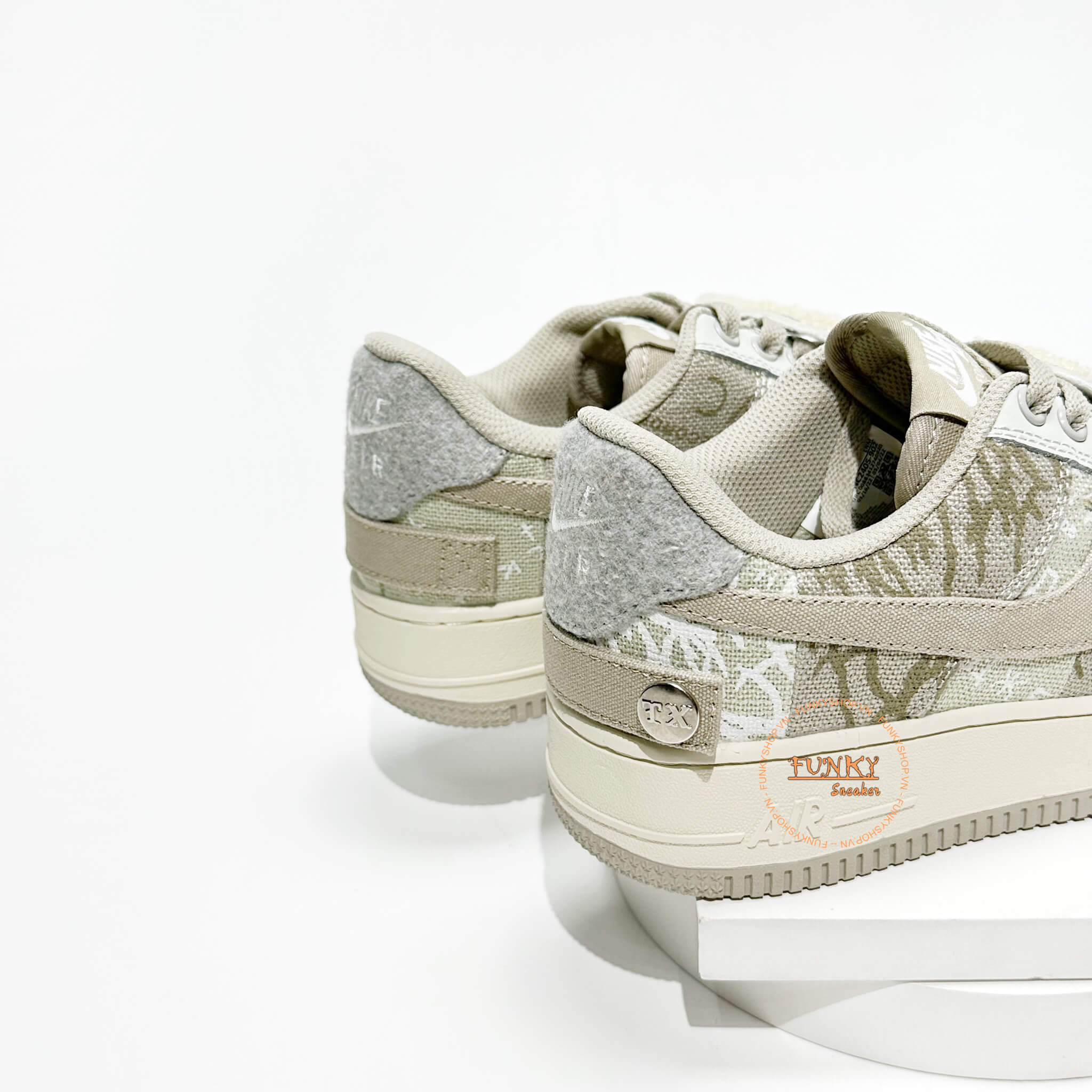 Giày Air Force 1 Travis Scott Cactus phối Xám Cao Cấp