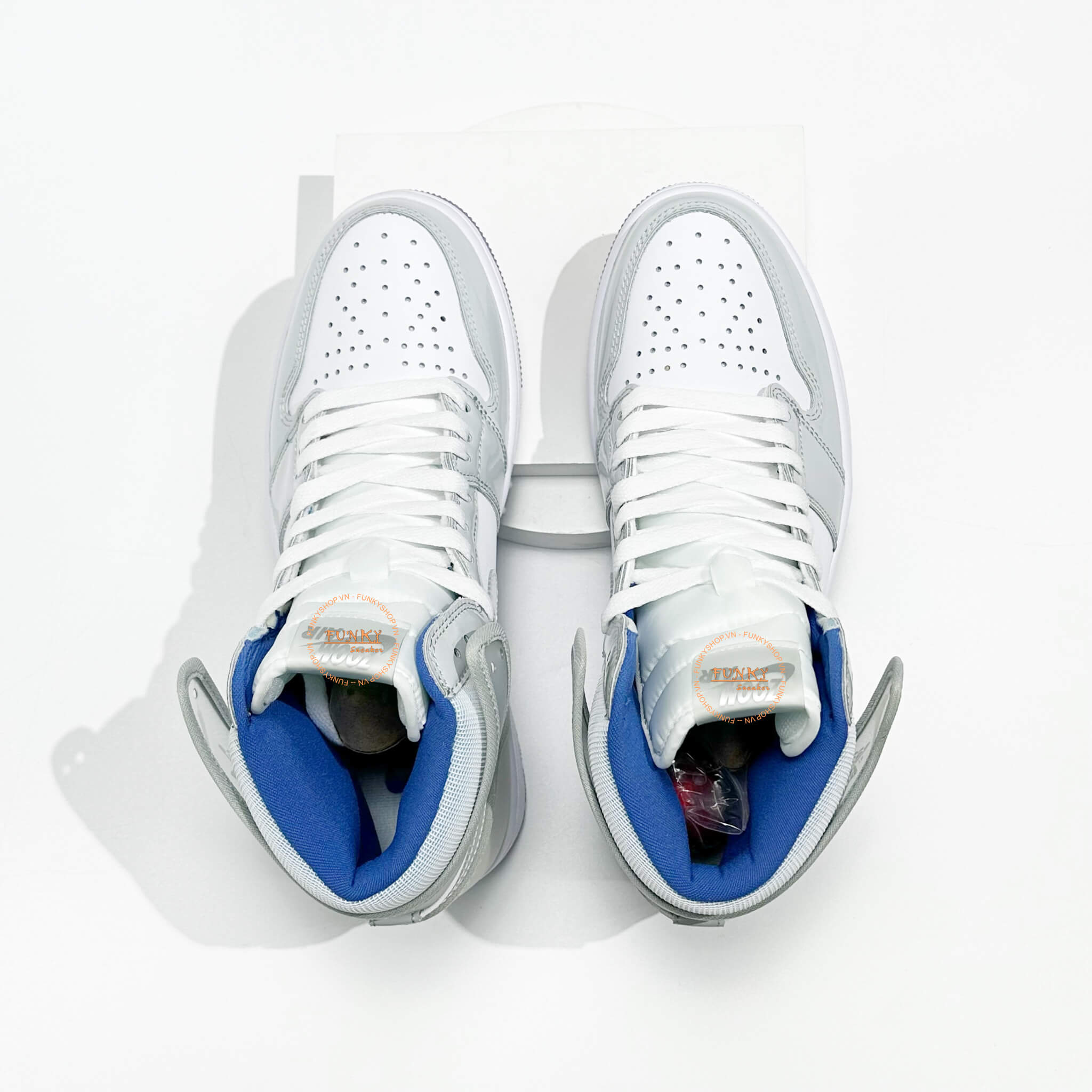 Giày Jordan 1 Retro High Zoom White Racer Blue Like Auth