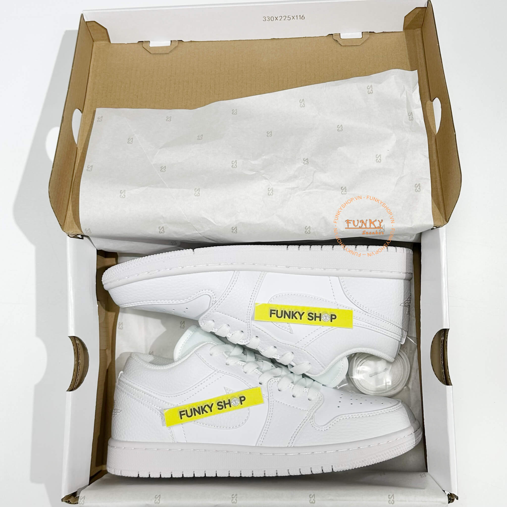 Giày Air Jordan 1 Low ‘All White’ Like Auth