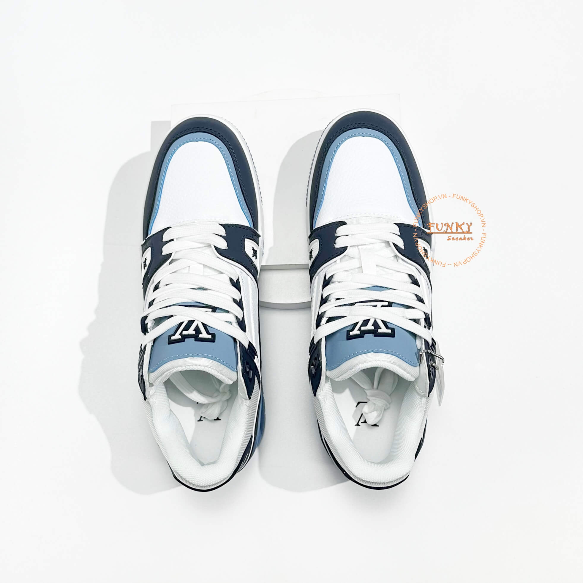 Giày L V Trainer Xanh phối Navy Cao Cấp