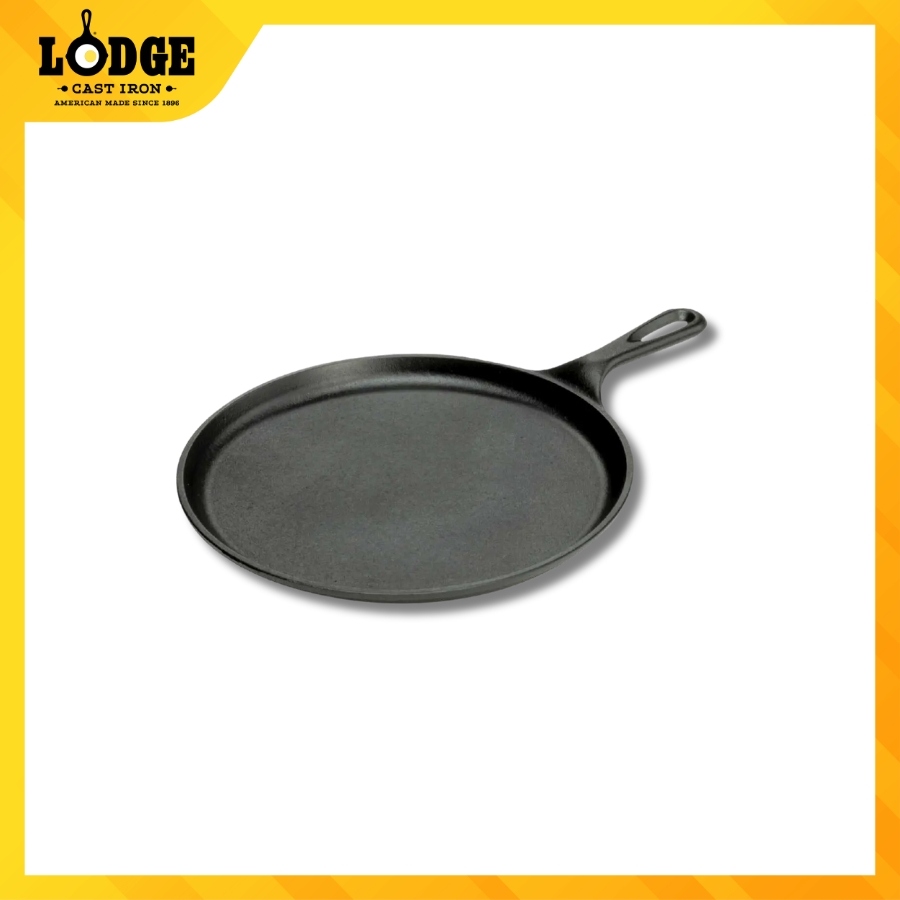 Chảo gang nướng Lodge đáy phẳng 26.67cm