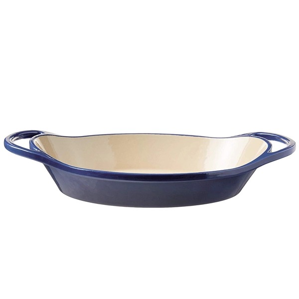 Khay gang tráng men Lodge màu xanh đen