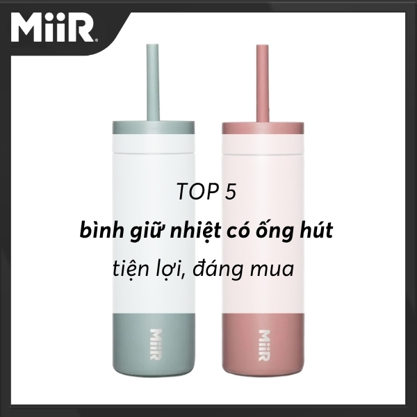 Top 5 bình giữ nhiệt có ống hút tiện lợi, đáng mua nhất hiện nay