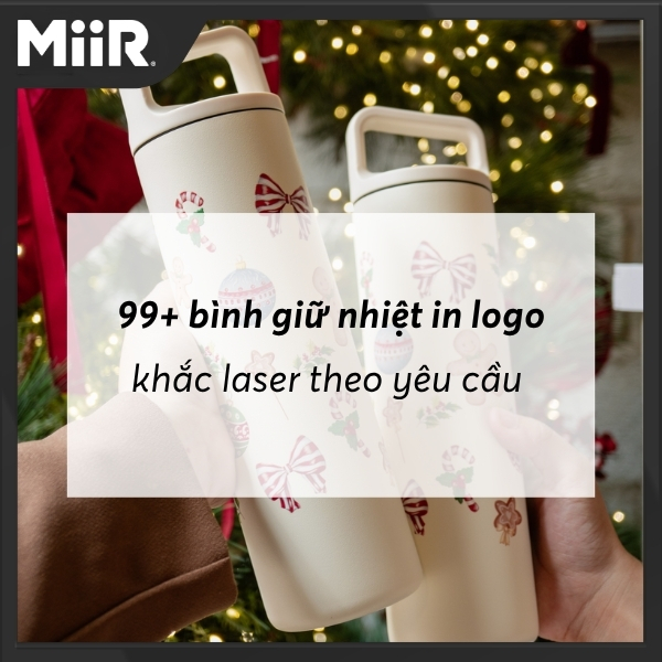Bình giữ nhiệt in logo, khắc laser theo yêu cầu đẹp, sắc nét