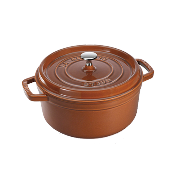 Nồi gang tròn STAUB màu nâu vàng