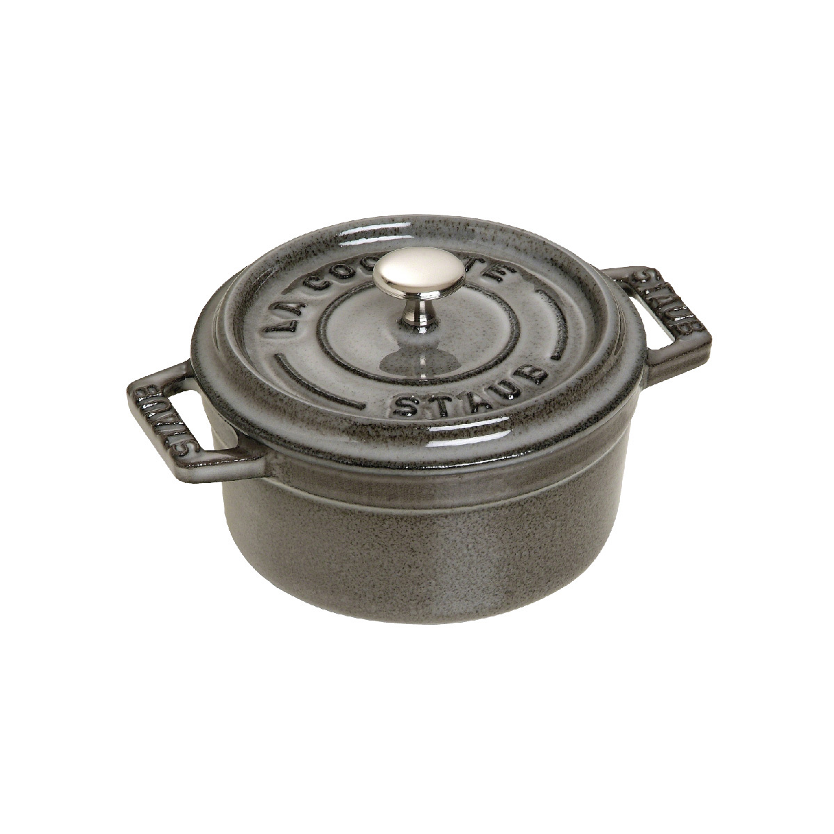 Nồi gang tròn STAUB màu xám