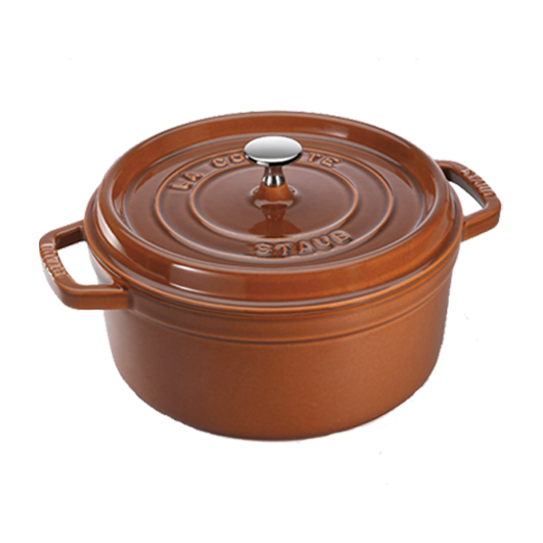 Nồi gang tròn STAUB màu nâu vàng