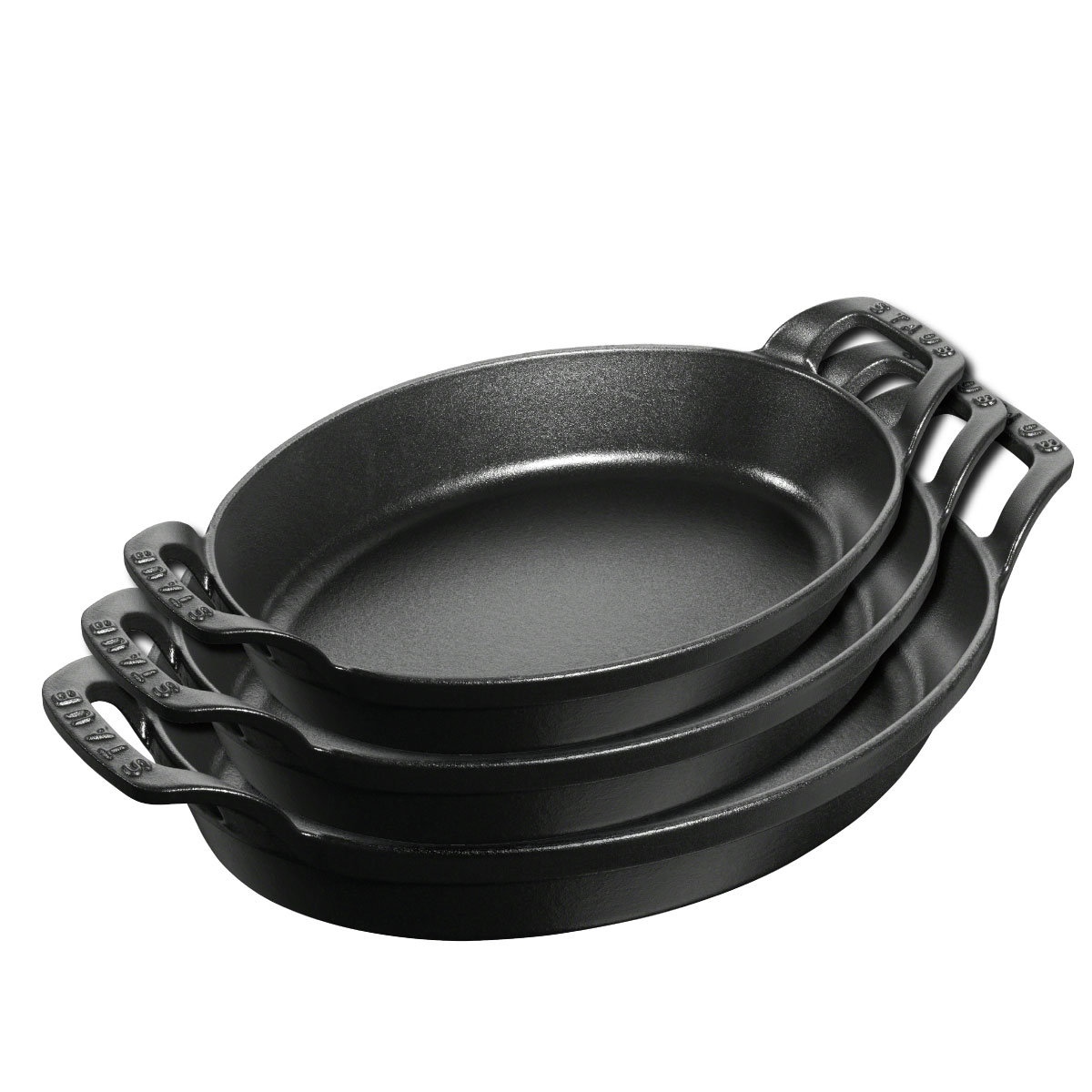 Khay gang oval STAUB màu đen
