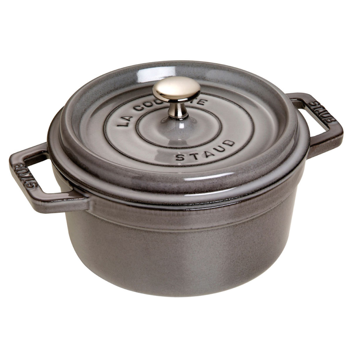 Nồi gang tròn STAUB màu xám