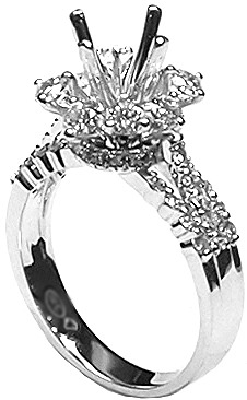 VỎ NHẪN NỮ KIM CƯƠNG NUKC200