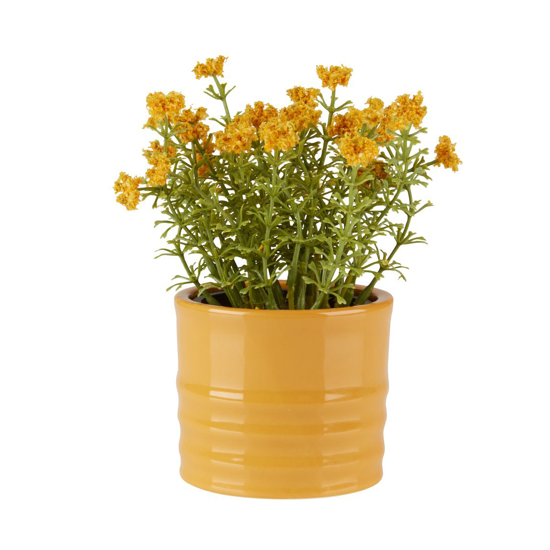 Cây trang trí KALLE nhựa PE/xi măng vàng Ø13xC16cm