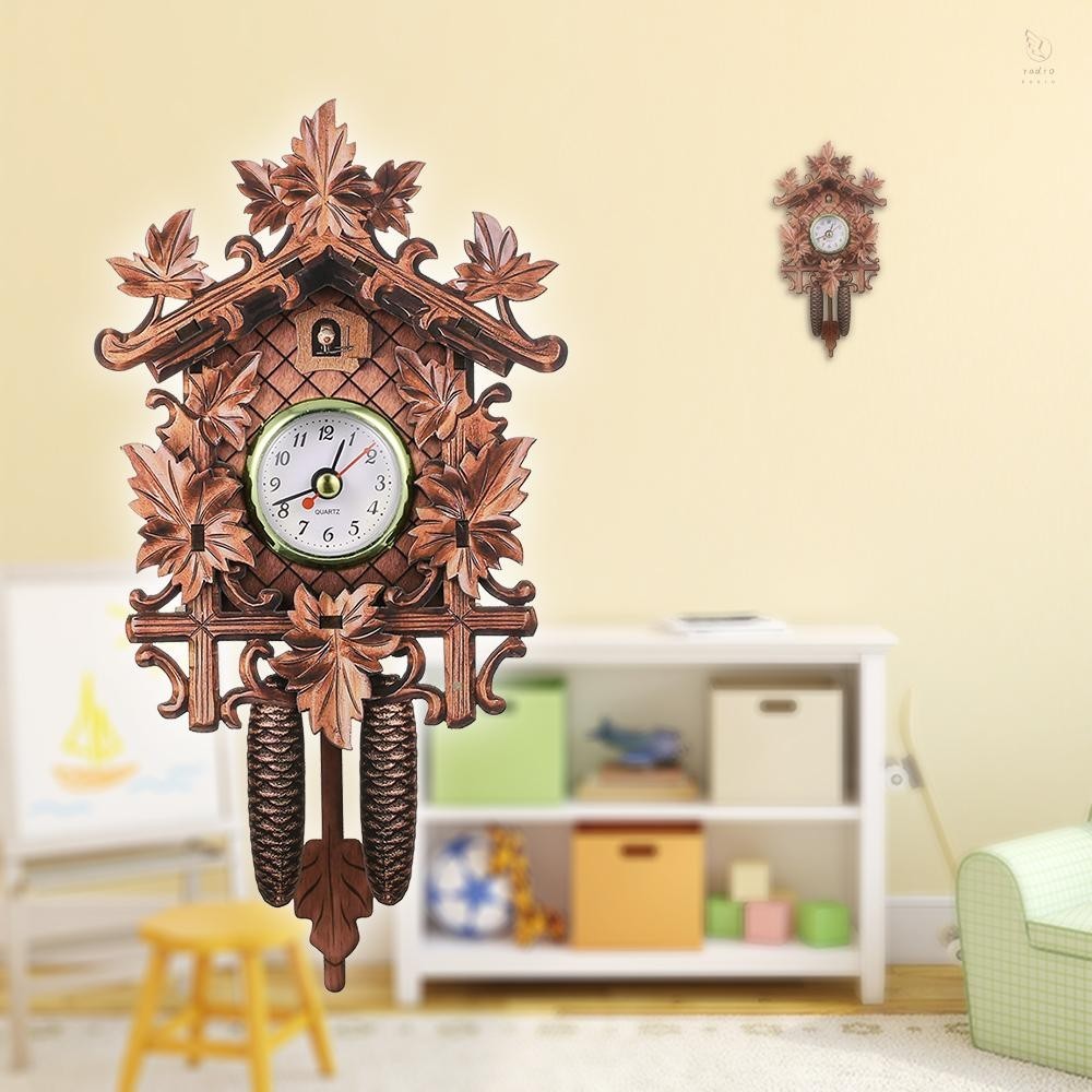 Cuckoo đồng hồ treo tường chim gỗ trang trí cho gia đình, cafe, nhà hàng