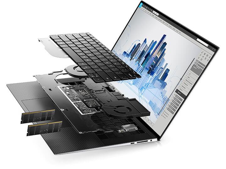 Dell Precision 5560 Core i7-11850H Ram 16gb SSD 512gb RTX A2000 Màn 15.6'' UHD+ Cảm ứng