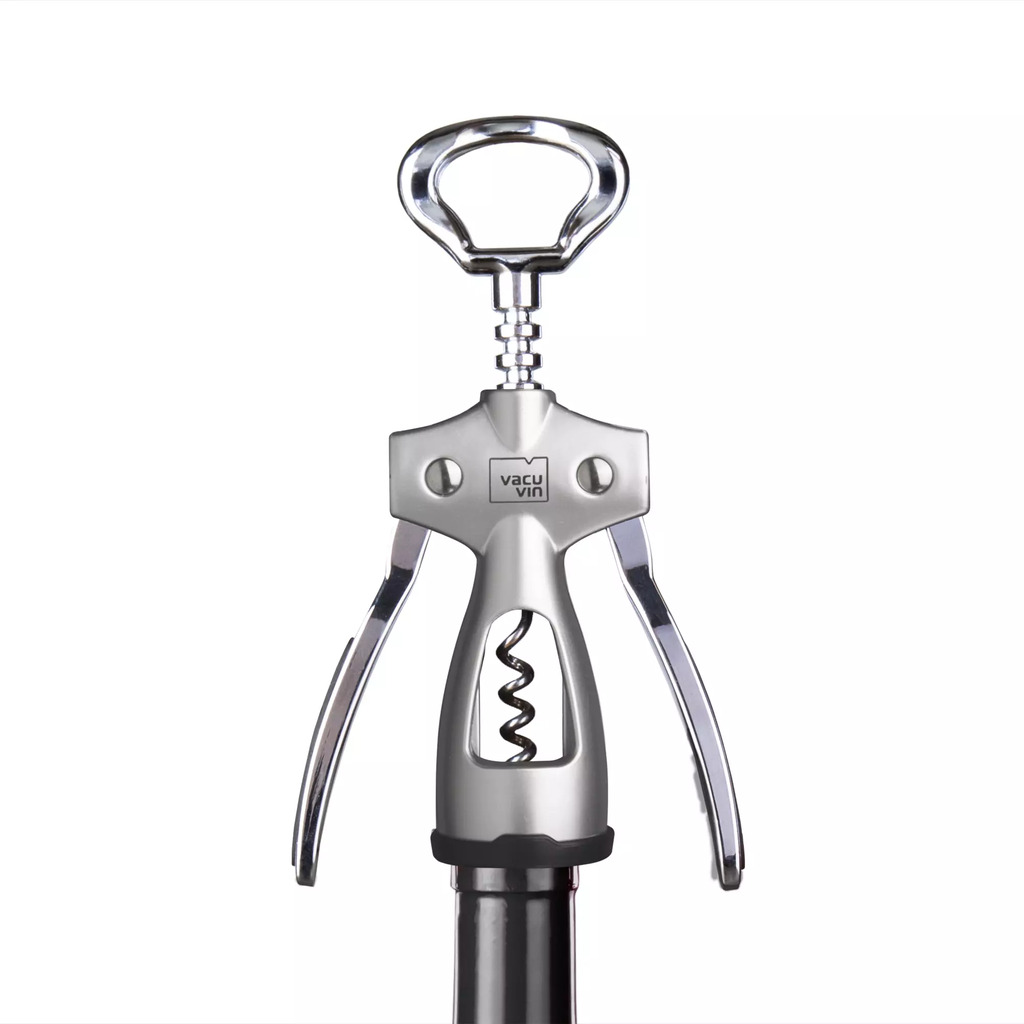 Vacu Vin - Khui rượu Winged màu bạc - 22.3cm