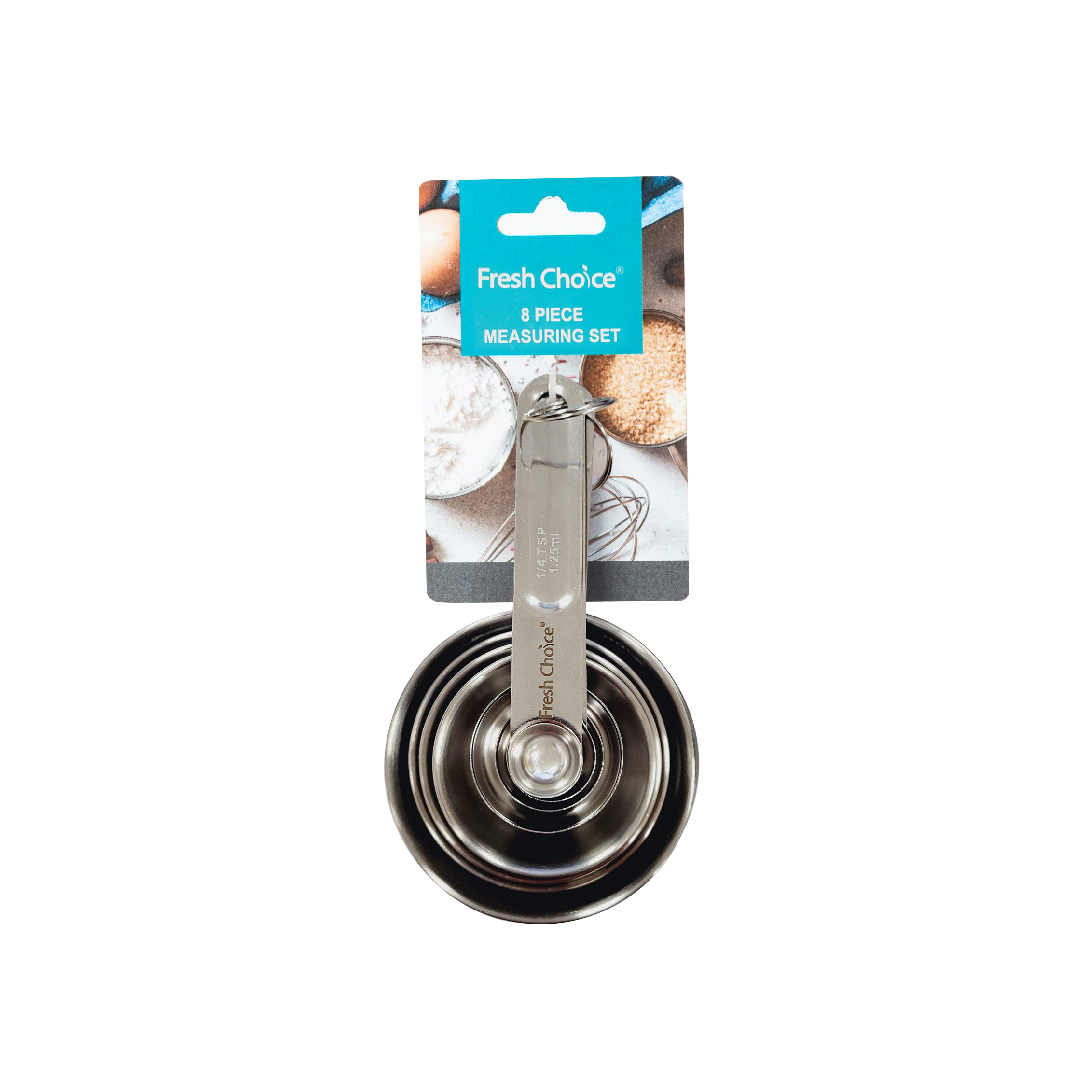 Fresh Choice - Bộ muỗng định lượng bằng thép không gỉ - 8 món