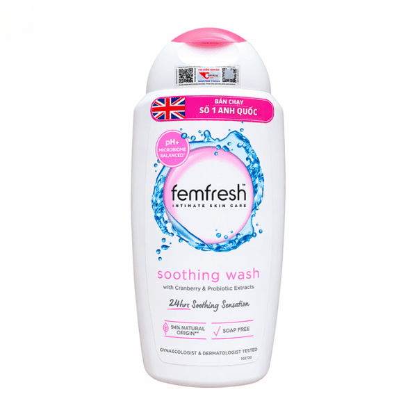 Dung Dịch Vệ Sinh Phụ Nữ Femfresh Soothing Wash Cân Bằng pH Và Bổ Sung Probiotics 250ml