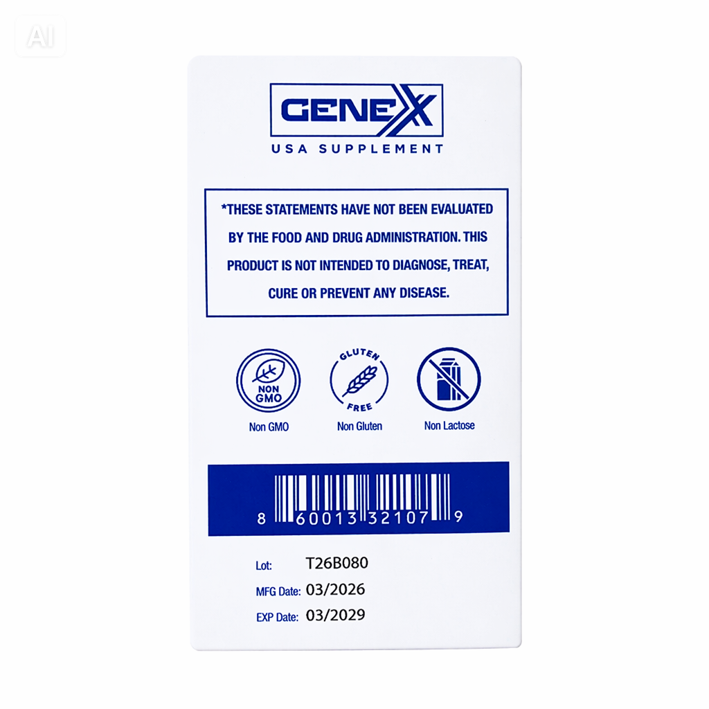 Thực phẩm bảo vệ sức khỏe Genexx Calcium Magnesium Zinc - Sản phẩm bổ sung canxi, magie, kẽm và Vitamin D3 hỗ trợ xương khớp (Hộp 60 viên)