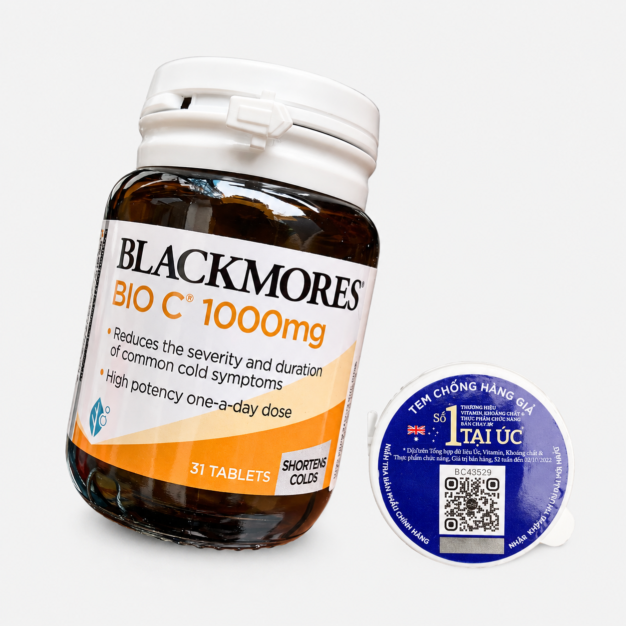 Thực phẩm bảo vệ sức khỏe Blackmores Bio C 1000mg 31 viên – bổ sung vitamin C, hỗ trợ tăng cường sức khỏe, hỗ trợ chống oxy hóa