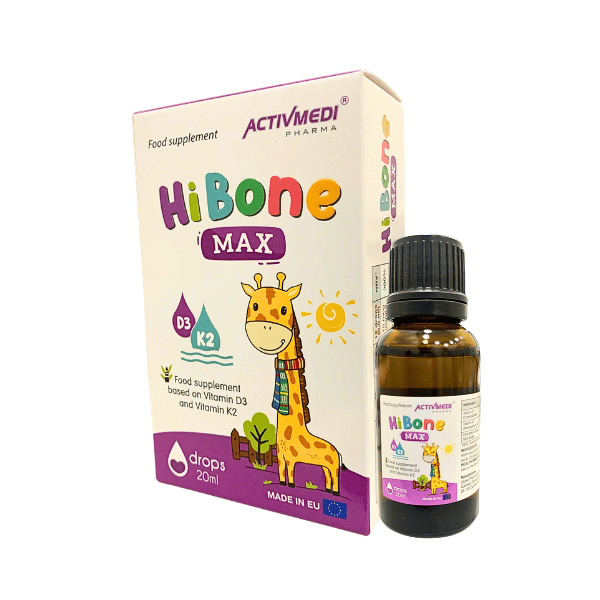 Thực phẩm bảo vệ sức khỏe HiBone Max - Dung dịch nhỏ giọt 20ml bổ sung Vitamin D3, K2, DHA hỗ trợ hấp thu canxi, giúp xương răng chắc khỏe và giảm nguy cơ còi xương.
