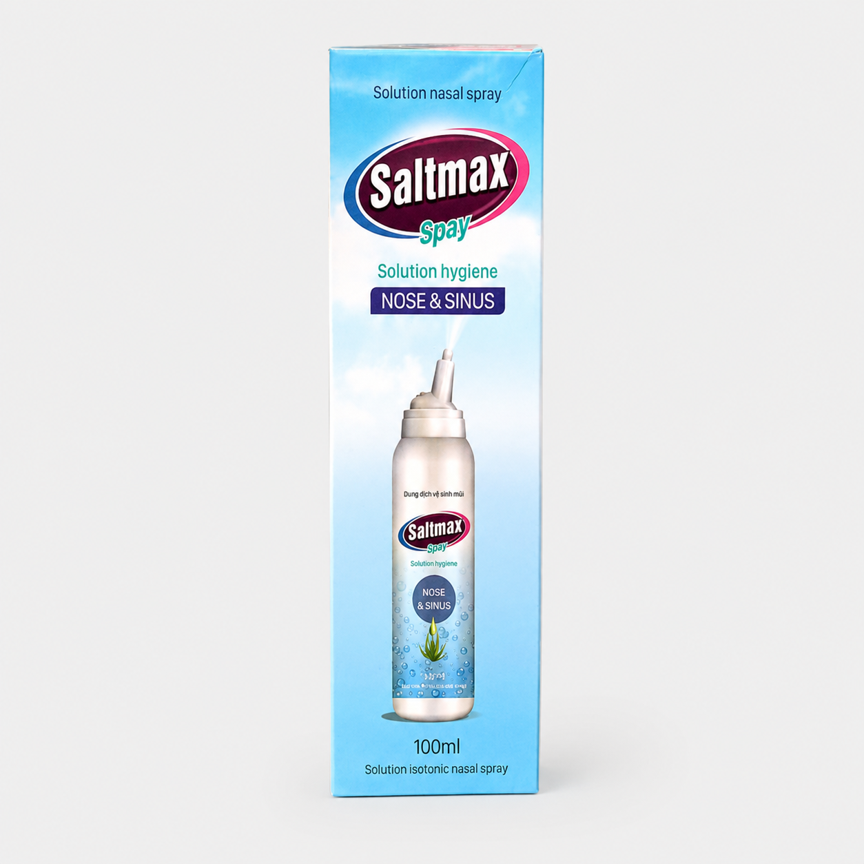 Xịt Mũi Đẳng Trương Saltmax Spay 100ml – Dung Dịch Nước Muối Biển NaCl 0,9% Vệ Sinh Mũi, Giữ Ẩm Niêm Mạc Mũi, Hỗ Trợ Làm Sạch Dịch Nhầy Mũi Cho Trẻ Em Và Người Lớn