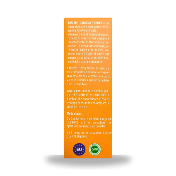 Hỗ trợ Xương Răng Chắc Khỏe - Bambini D3+K2MK7 Drops, Tăng Cường Miễn Dịch cho Trẻ Sơ Sinh và Trẻ Nhỏ