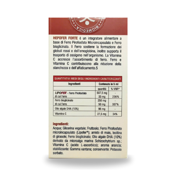 Sắt Nhỏ Giọt Hepofer Forte Iron Drops Bổ Sung Sắt Hữu Cơ, DHA Và Vitamin C Cho Bé Và Người Thiếu Máu