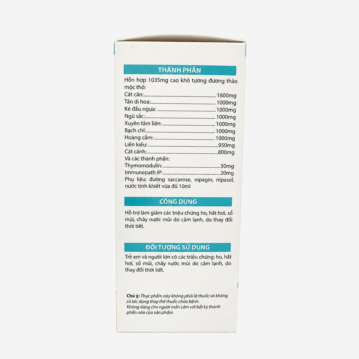 Siro ho Airlinas Plus 3.1 125ml hỗ trợ giảm ho, hắt hơi, sổ mũi, chảy nước mũi do cảm lạnh và thay đổi thời tiết