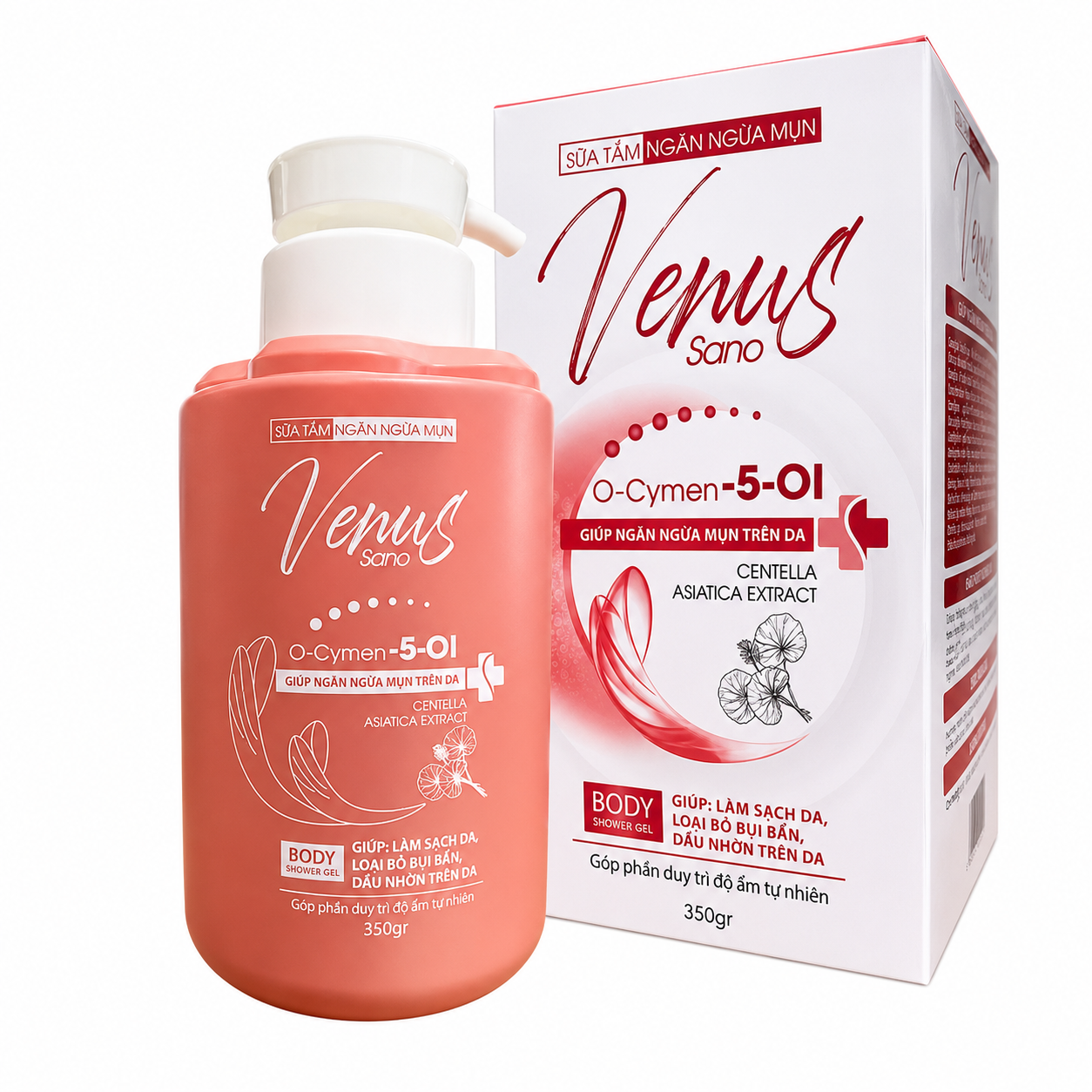 Sữa tắm Venus Sano hỗ trợ ngăn ngừa mụn cơ thể, làm sạch dầu nhờn, hỗ trợ duy trì độ ẩm tự nhiên 350gr
