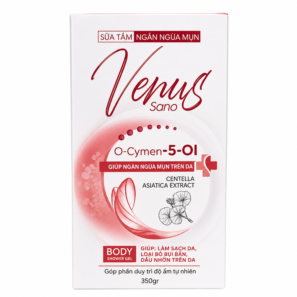 Sữa tắm Venus Sano hỗ trợ ngăn ngừa mụn cơ thể, làm sạch dầu nhờn, hỗ trợ duy trì độ ẩm tự nhiên 350gr