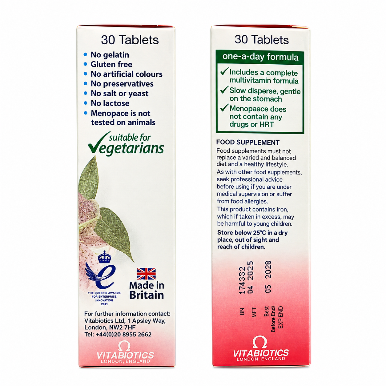 Thực phẩm bảo vệ sức khỏe Menopace – Bổ sung vitamin và vi chất, hỗ trợ cân bằng nội tiết tố cho phụ nữ tiền mãn kinh và mãn kinh – Hộp 30 viên