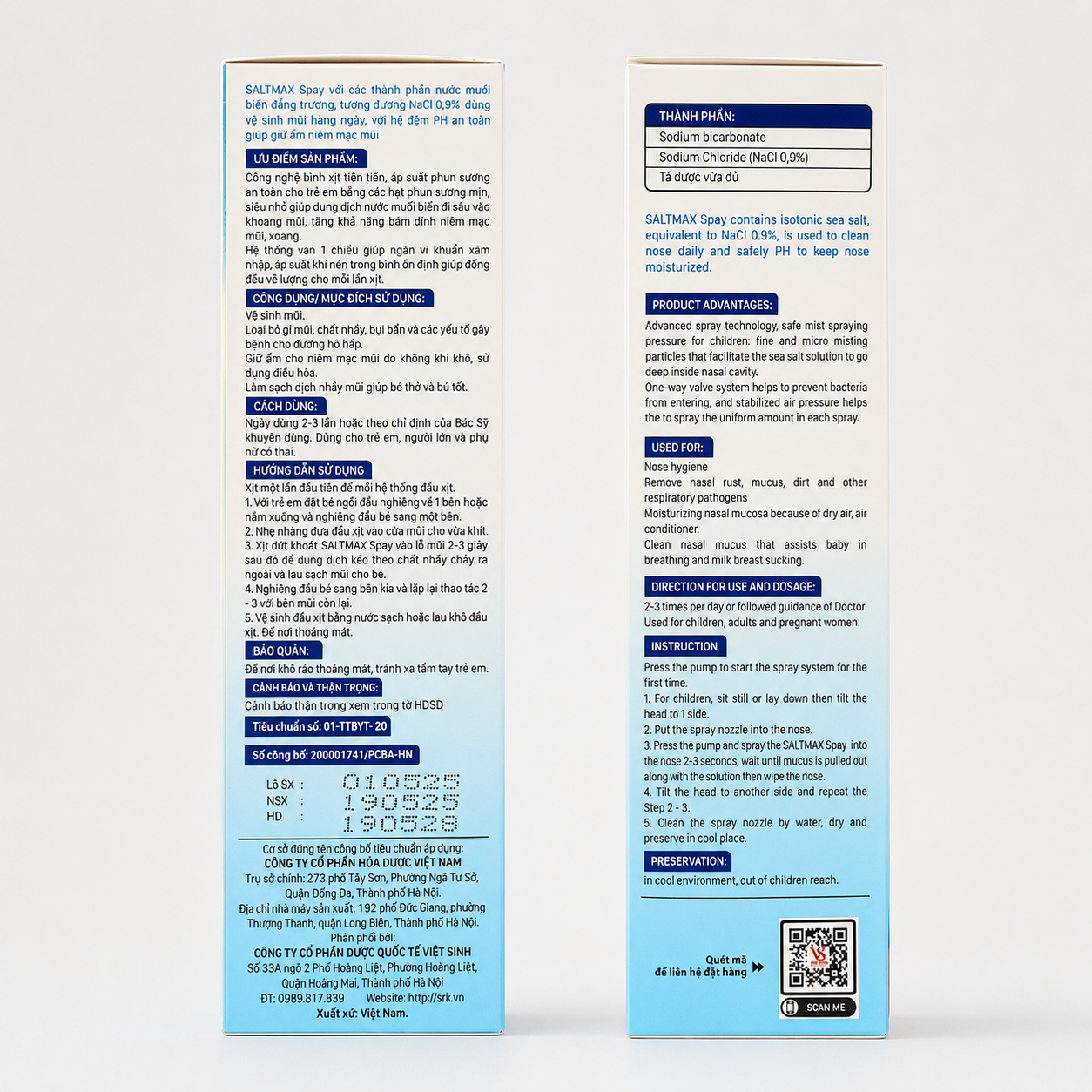 Xịt Mũi Đẳng Trương Saltmax Spay 100ml – Dung Dịch Nước Muối Biển NaCl 0,9% Vệ Sinh Mũi, Giữ Ẩm Niêm Mạc Mũi, Hỗ Trợ Làm Sạch Dịch Nhầy Mũi Cho Trẻ Em Và Người Lớn