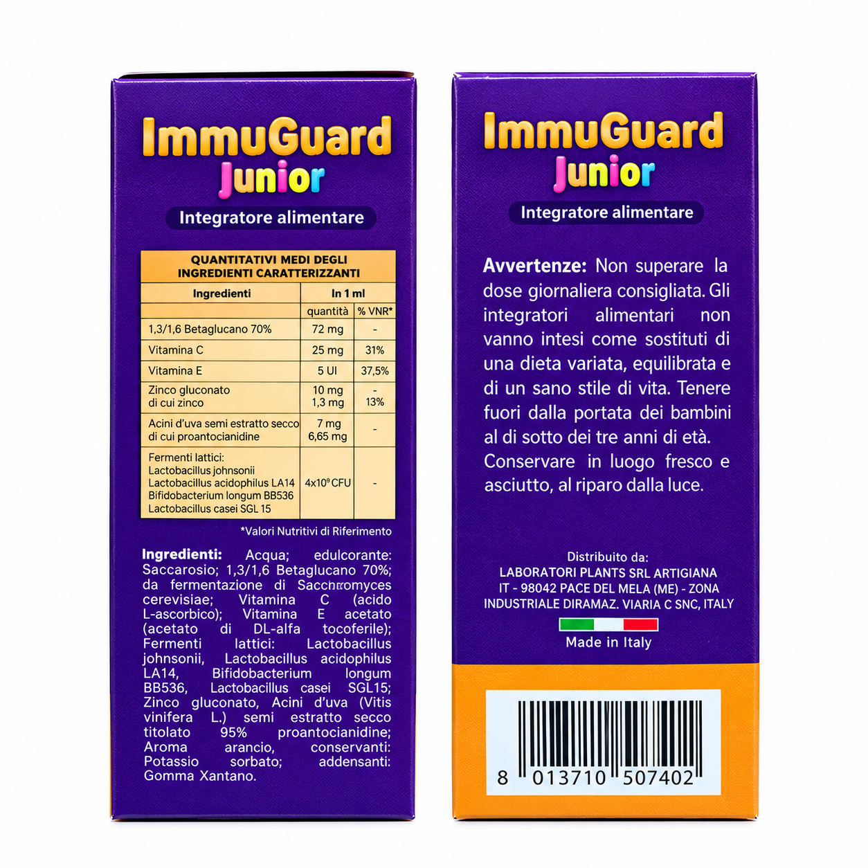 Immuguard Junior 50ml – Thực phẩm bảo vệ sức khỏe bổ sung Beta-glucan, lợi khuẩn, vitamin C, vitamin E và kẽm, hỗ trợ tăng cường sức đề kháng, tiêu hóa và ăn ngon