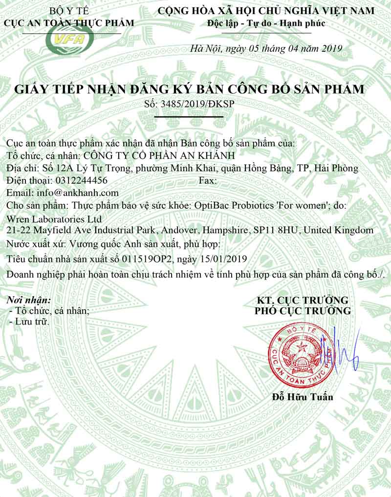 Thực phẩm bảo vệ sức khỏe Optibac For Women – Bổ sung lợi khuẩn cho phụ nữ, hỗ trợ duy trì hệ vi sinh vùng kín, 30 viên nang