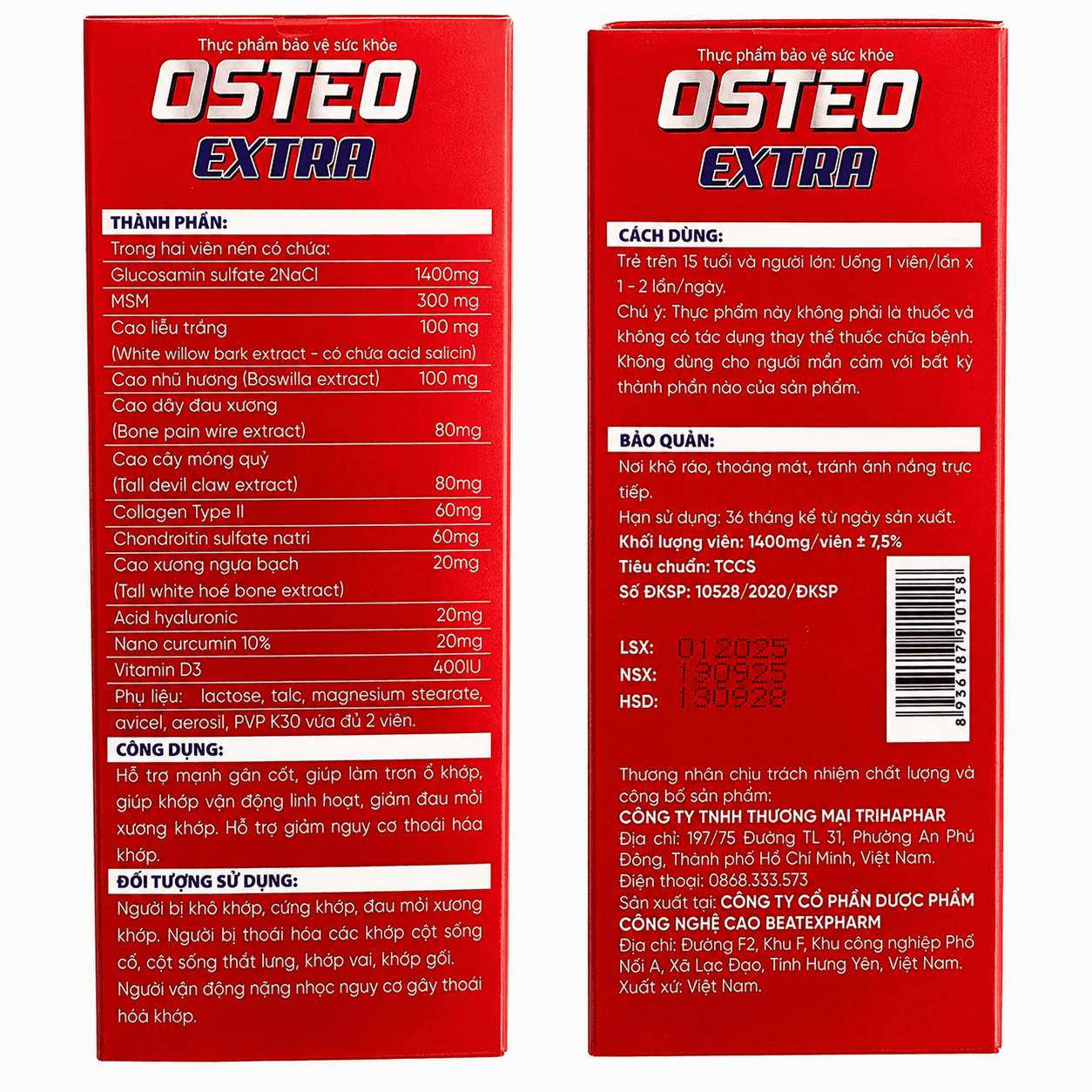 Viên uống xương khớp Osteo Extra 30 viên – TPBVSK hỗ trợ gân cốt, làm trơn ổ khớp