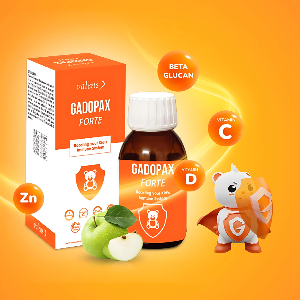 Siro Gadopax Forte Syrup - Hỗ Trợ Tăng Cường Sức Đề Kháng, Giúp Trẻ Giảm Nguy Cơ Lây Nhiễm Các Bệnh Đường Hô Hấp (Chai 100ml) Valens