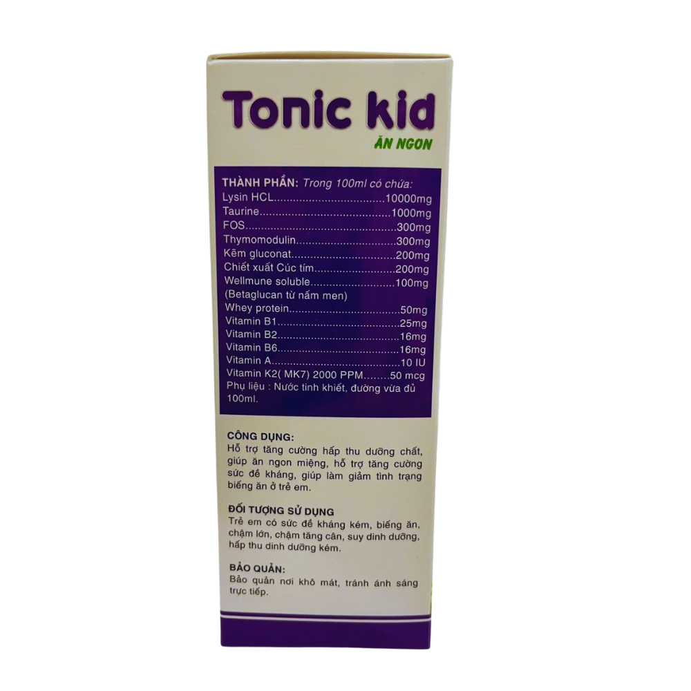 Hỗ Trợ Ăn Ngon, Tăng Cường Sức Đề Kháng, Tăng Hấp Thu - Tonic Kid Giúp Bé Ngủ Sâu Giấc (Hộp 20 ống)