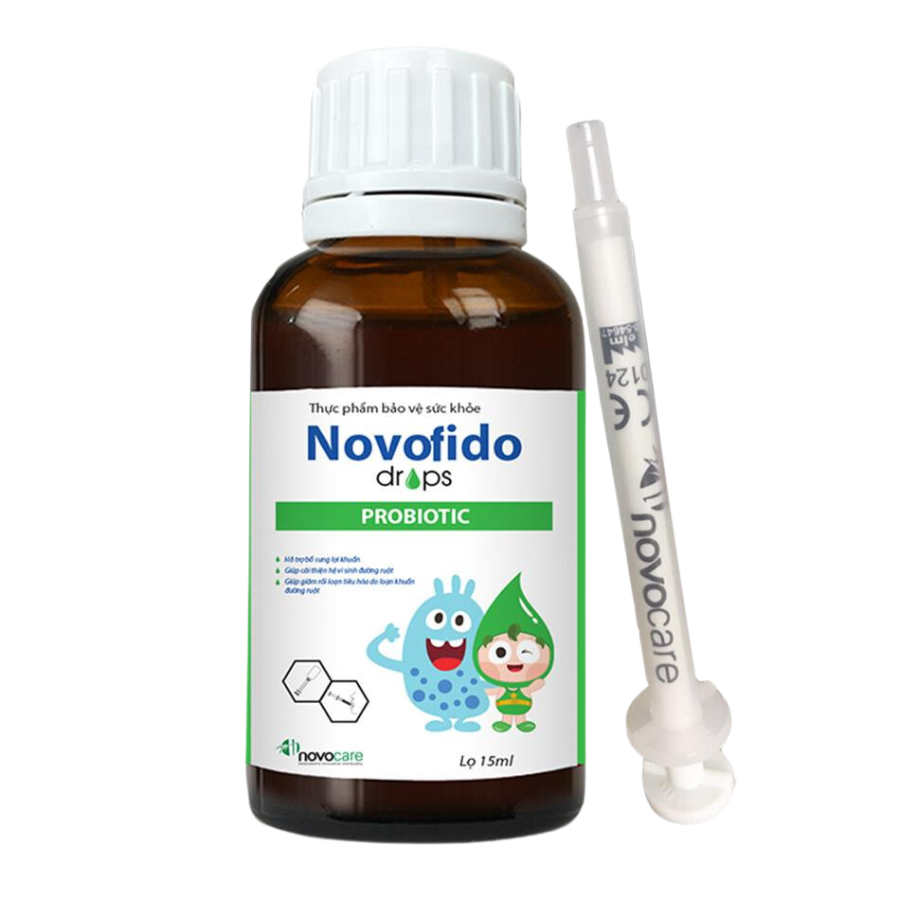 Bổ Sung Lợi Khuẩn, Cải Thiện Hệ Vi Sinh Đường Ruột Novofido - Giúp Giảm Rối Loạn Tiêu Hóa, Đầy Hơi Cho Bé (Hộp 15ml)