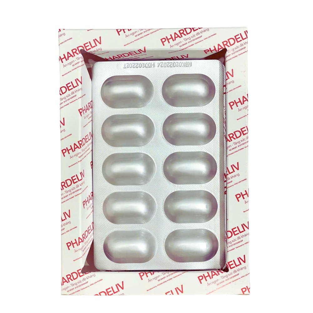 Viên Uống Phardeliv - Bổ Sung Vitamin, Khoáng Chất Giúp Tăng Cường Sức Đề Kháng, Giảm Mệt Mỏi, Ăn Ngon Miệng (Hộp 30 Viên)