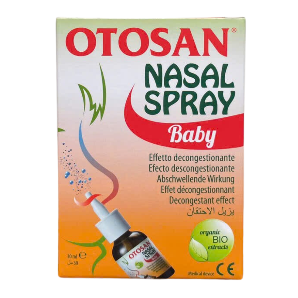 Xịt Mũi Trẻ Em Otosan Nasal Spray Baby - Kháng Viêm, Kháng Khuẩn, Giảm Nghẹt Mũi, Làm Sạch Các Hốc Mũi (Hộp 30ml)