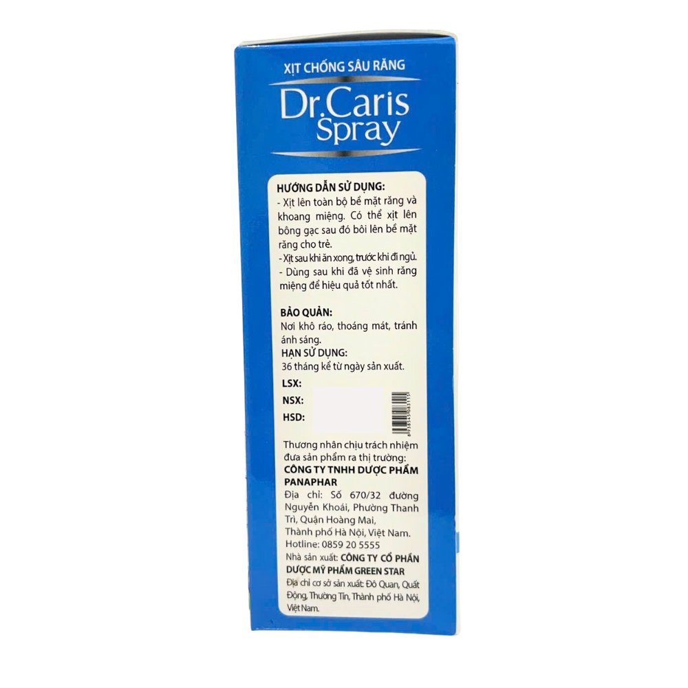Xịt Chống Sâu Răng - Dr.Caris Spray, Chăm Sóc Và Bảo Vệ Răng Miệng Cho Bé (Chai 20ml)