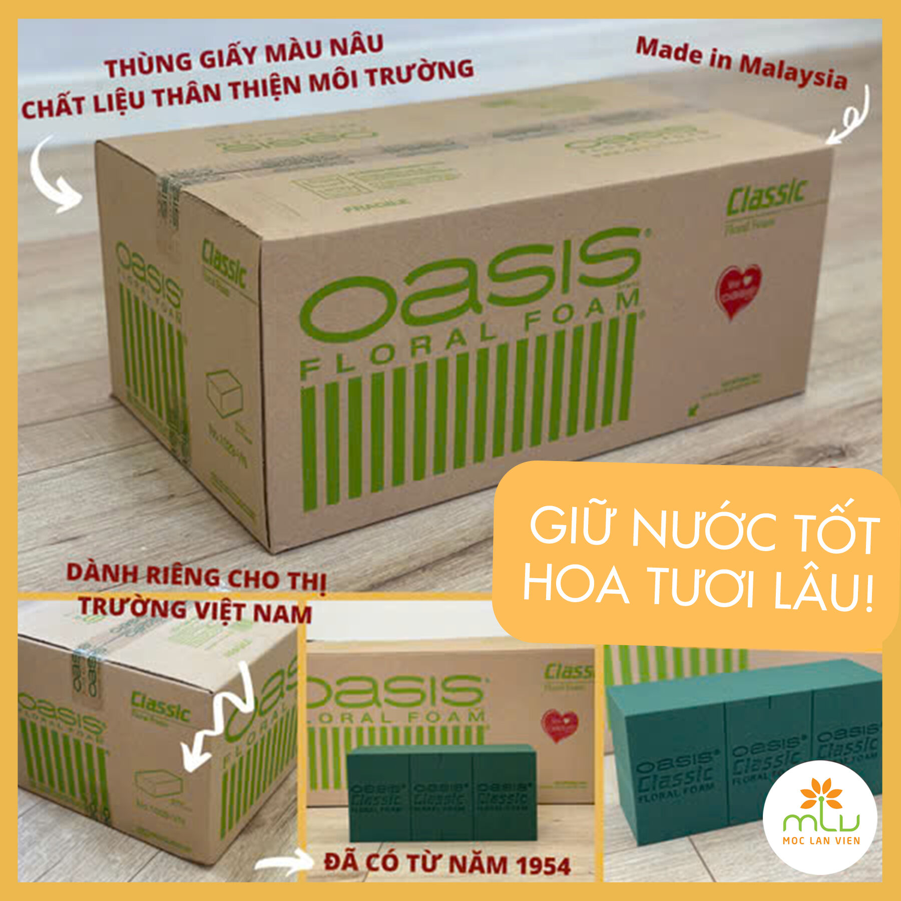 Mách bạn: Cách phân biệt xốp Oasis Malaysia và sử dụng xốp cắm hoa đúng cách