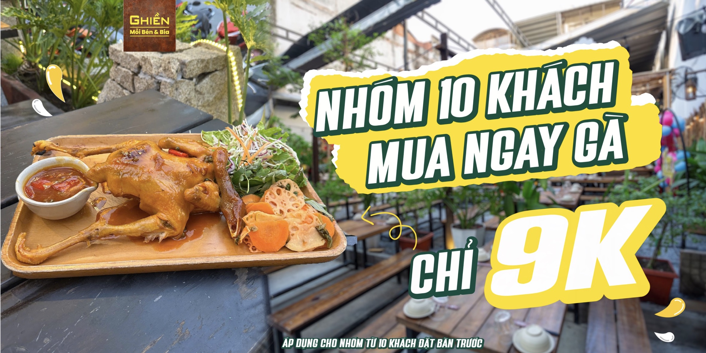 Thưởng Thức Gà Hấp Mắm Nhĩ & Gà Nướng Muối Ớt Siêu Hời Chỉ 9K Tại Ghiền Quán