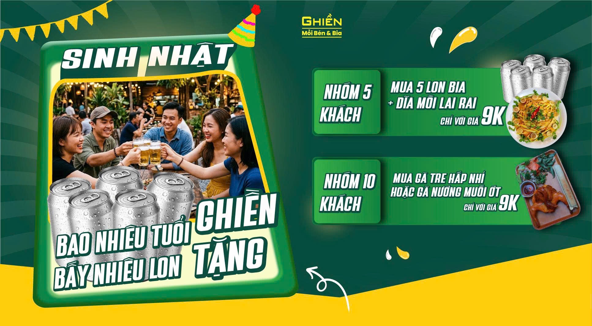 CÀNG NHIỀU TUỔI CÀNG VUI: BAO NHIÊU TUỔI GHIỀN QUÁN TẶNG BẤY NHIÊU LON!