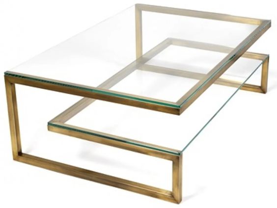 LCT39-Bàn Sofa 2 tầng mặt kính