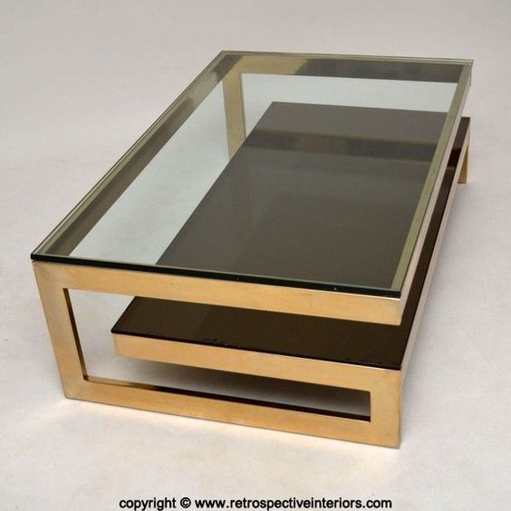 LCT39-Bàn Sofa 2 tầng mặt kính