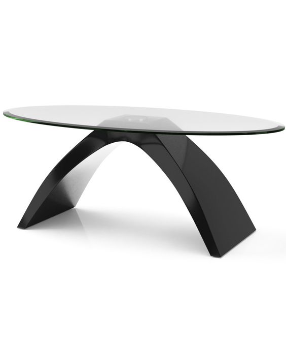 LCT29 - Bàn sofa oval mặt kính