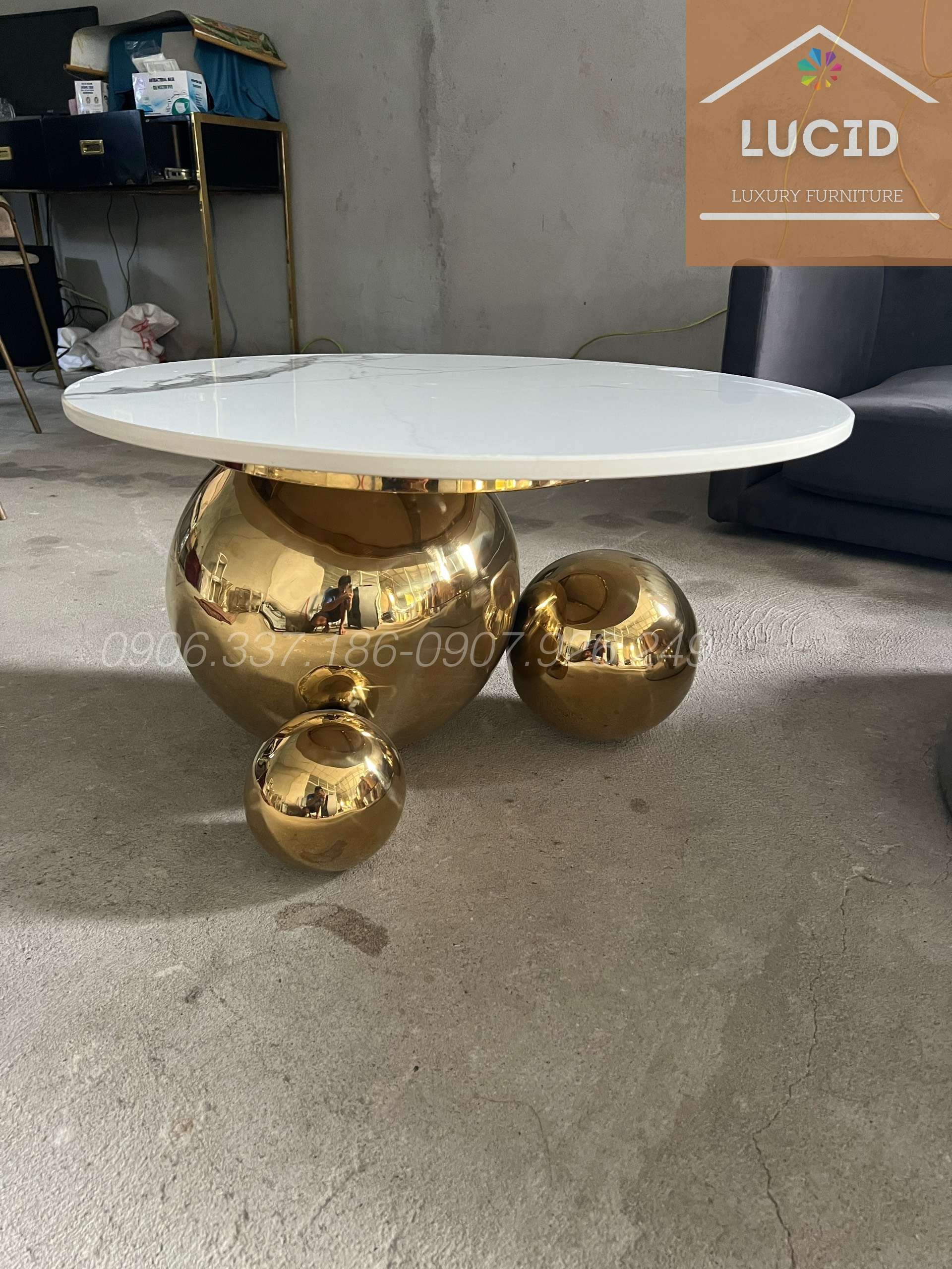 LCT40 - Bàn sofa tròn mặt đá